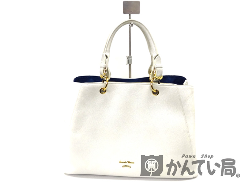 質屋かんてい局オンラインショップ Samantha Thavasa サマンサタバサ トートバッグ 2wayバッグ レザー ホワイト レディース 中古 Used A かんてい局買取専門店 P293 571