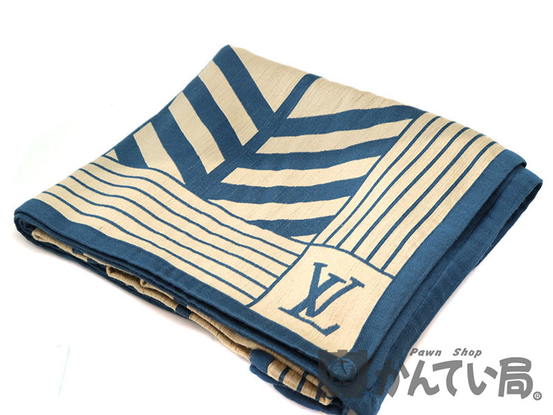 LOUIS VUITTON M76032 Monogram Blanket Cashmere Wool 140 180cm