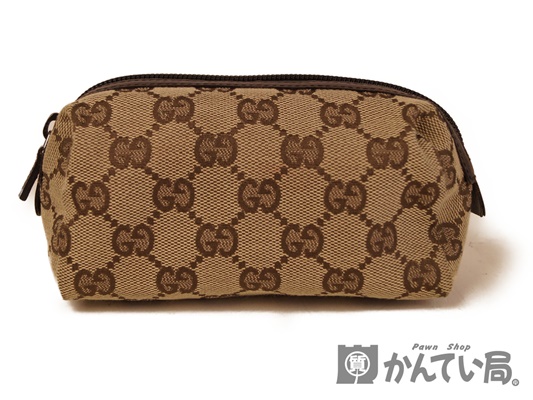 グッチ GGキャンバス ブラウン×ブラック 化粧ポーチ コスメ入れ 小物入れ GUCCI グッチ GGキャンバス ブラウン×レッド 化粧ポーチ コスメ