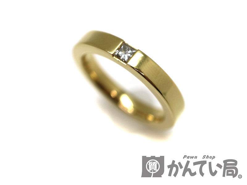 質屋かんてい局オンラインショップ Harry Winston ハリーウィンストン マリッジリング 1pダイヤ K18yg Au750表記 金 ゴールド ダイヤモンド 約8号 ジュエリー 宝石 新品仕上げ済み Used 9 中古 A18 質屋 かんてい局茜部店