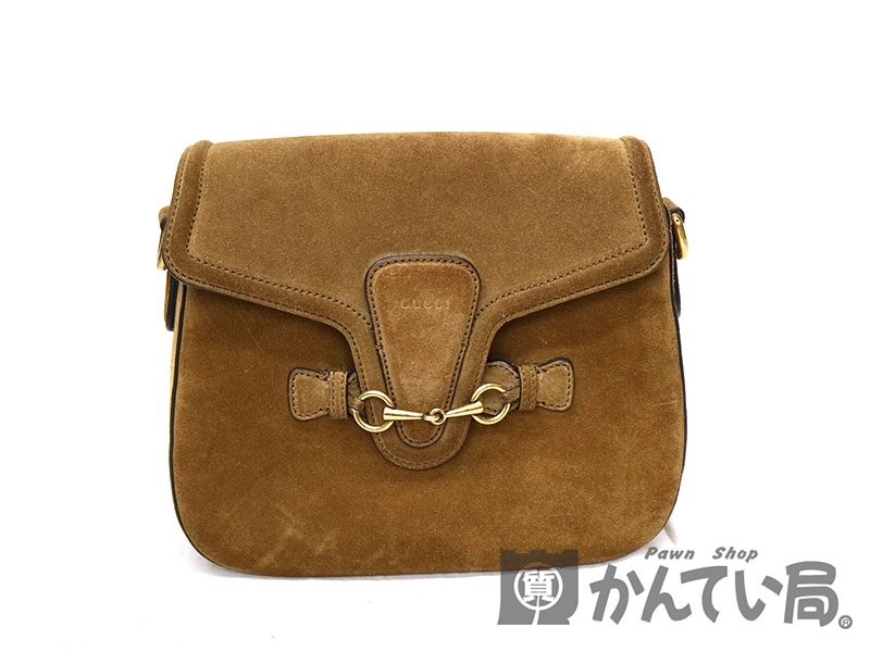 GUCCI グッチ スエード フラップ ショルダーバッグ ブラウン BF10 質屋かんてい局オンラインショップ / 茜部店 GUCCI【グッチ】 380578