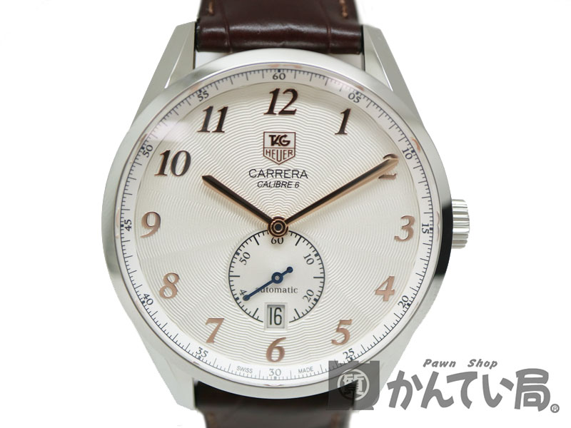 TAG-HEUER【タグ・ホイヤー】　WAS2112.FC6181　カレラ/キャリバー6　自動巻き　SS　メンズ　レザー　アラビア　裏スケ　腕時計　USED-8【中古】　質屋　かんてい局茜部店　a19-2768