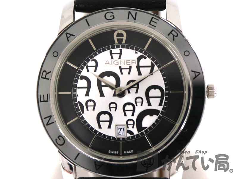 AIGNER アイグナー 時計 革ベルト - 時計