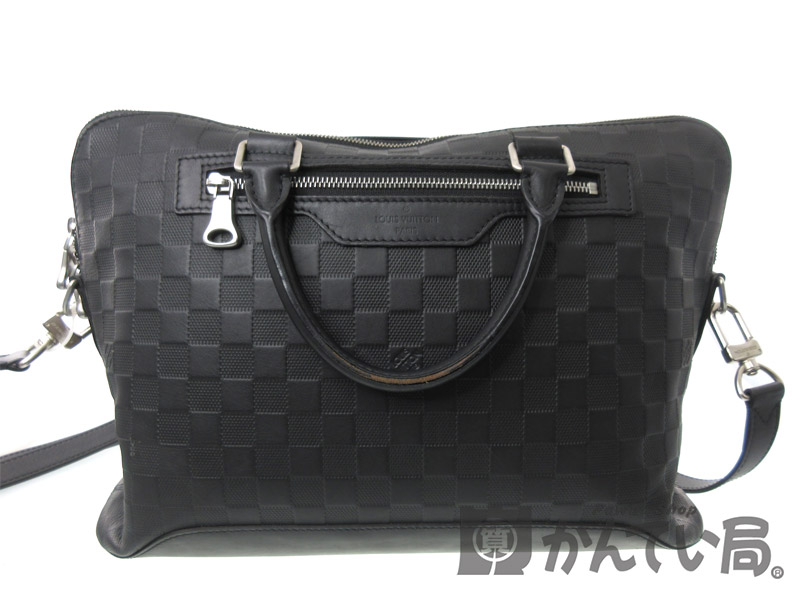 LOUIS VUITTON【ルイヴィトン】N41019　アヴェニュー・ブリーフケース　通勤バッグ　ビジネス　ショルダーバッグ　ハンドバッグ　2WAY　ダミエアンフィニ　オニキス(ブラック系)　ファッション　ブランド　メンズ【中古】USED-B【6】k19-5265　質屋　かんてい局春日井店