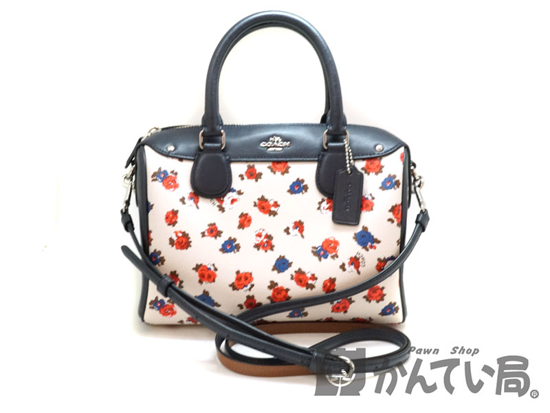人気特価激安 COACHコーチ2way花柄ミニボストンショルダーバッグ