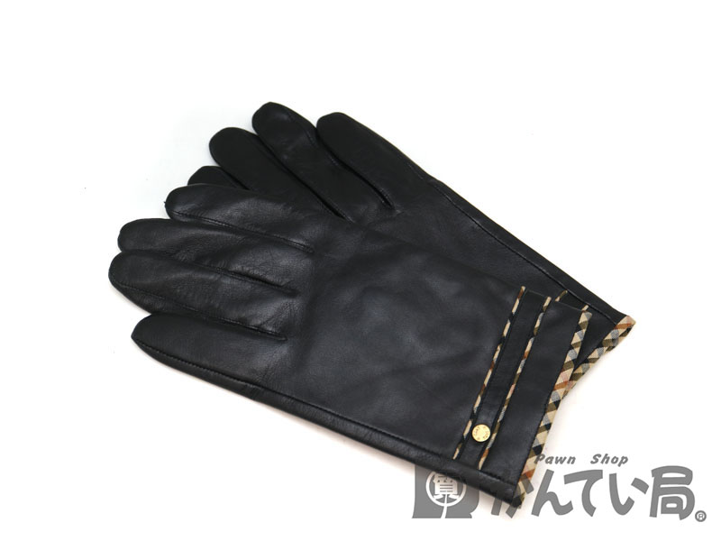 DAKS【ダックス】　手袋　レザー　ブラック系　USED-6【中古】a3102801928600004　質屋　かんてい局茜部店