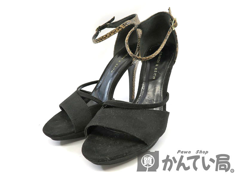 質屋かんてい局オンラインショップ Charles Keith チャールズアンドキース アンクルストラップパンプス 36 約23cm ハイヒール パイソン レディース 中古 Used 6 質屋 かんてい局細畑店 H19 3031