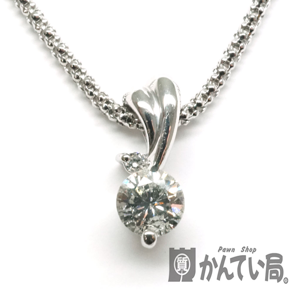 新品　k18wg ダイヤ　ネックレス K18WG ダイヤモンド ネックレス 0.36CT