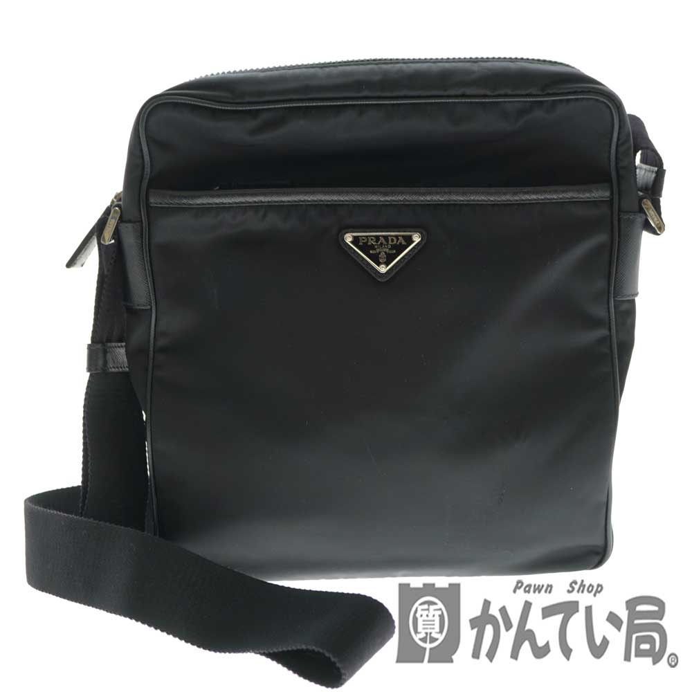 質屋かんてい局オンラインショップ Prada プラダ 2vh002 ショルダーバッグ ナイロン 斜め掛け 肩掛け ブラック 黒 三角プレート メンズ レディース 鞄 かばん 中古 Used 6 質屋 かんてい局北名古屋店 N 408