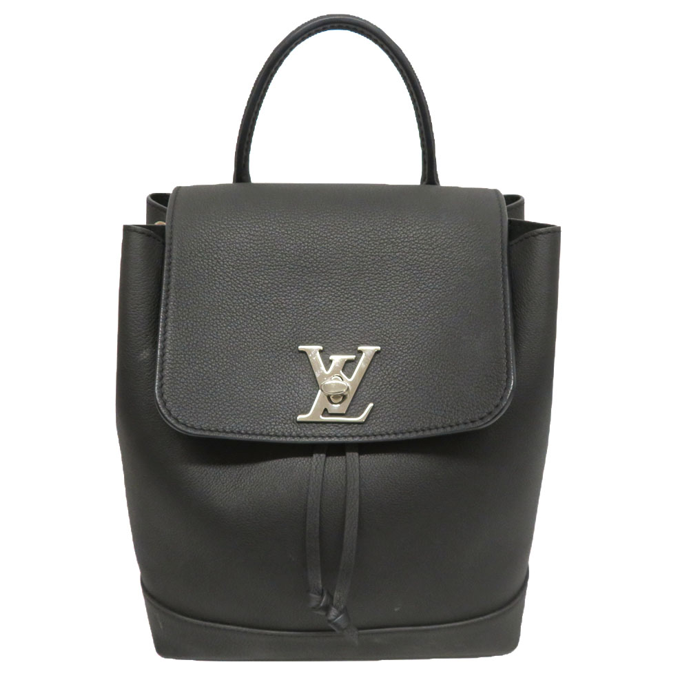 LOUIS VUITTON 【ルイヴィトン】 M41815 ロックミ―バックパック リュックサック トリヨンレザー ブラック系 シルバー金具 小さめ レディース 鞄 かばん 【中古】 USED-6 質屋かんてい局細畑店 h2208428