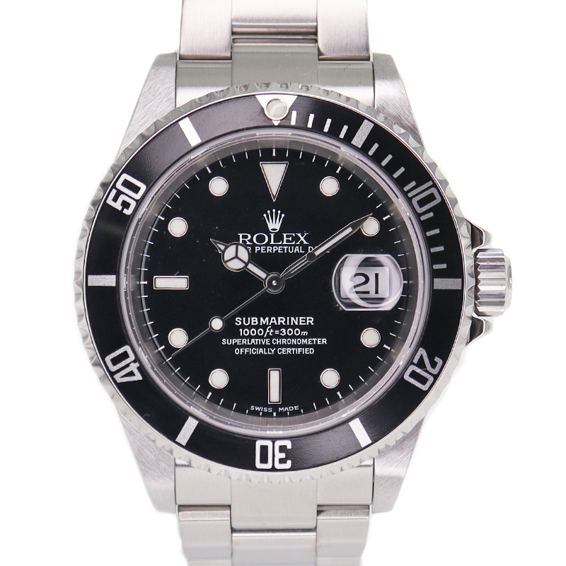 質屋かんてい局オンラインショップ / ロレックス Rolex 16610 サブマリーナーデイト ブラック メンズ 腕時計【中古】