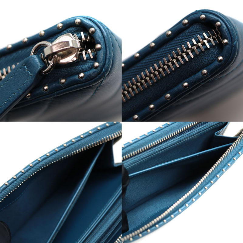 CHANEL シャネル　ラムスキン　ラウンド財布　ジップアップ　ブルー 質屋かんてい局オンラインショップ / CHANEL【シャネル】 A81218
