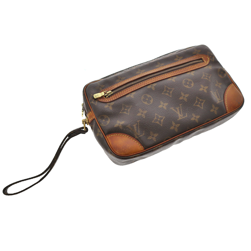 LOUISVUITTON【ルイ ヴィトン】M51825 マルリードラゴンヌGM ブランド モノグラムキャンバス ポーチ セカンドバッグ 手持ち かばん  鞄 ブラウン系 ゴールド金具 レディース メンズ ユニセックス 【中古】USED-5 質屋かんてい局春日井店 k21-7091