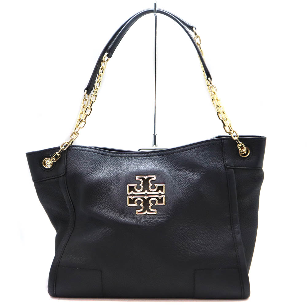 トリーバーチ Tory burch 2WAYバッグ レザー ブラック【中古】