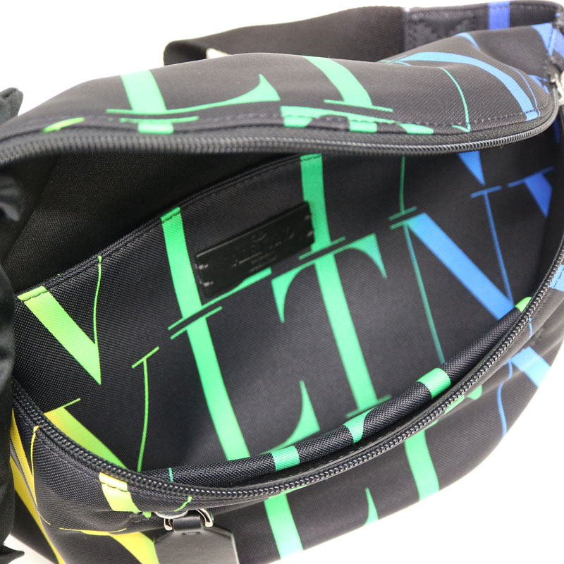 ヴァレンティノ / VALENTINO VLTN ベルトバッグ ナイロン ブラック  