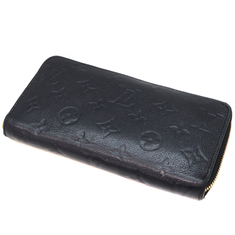 LOUIS VUITTON　【ルイ　ヴィトン】M61864　ジッピーウォレット　モノグラム・アンプラント レザー　ノワール　黒/ブラック系　LV　ユニセックス【中古】USED-6　質屋　かんてい局茜部店　A23-197