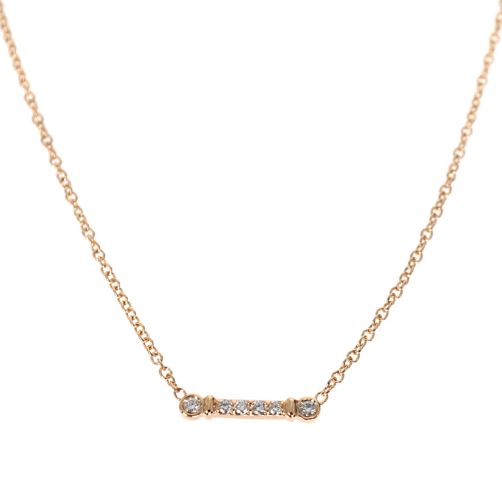 質屋かんてい局オンラインショップ / TIFFANY&Co.【ティファニー】フルールドリスバーネックレス K18PG ピンクゴールド pink  gold Au750表記 ダイヤモンド 約41cm ブランド ジュエリー アクセサリー レディース シンプル【中古】USED-9  質屋かんてい局春日井店 k22-7664