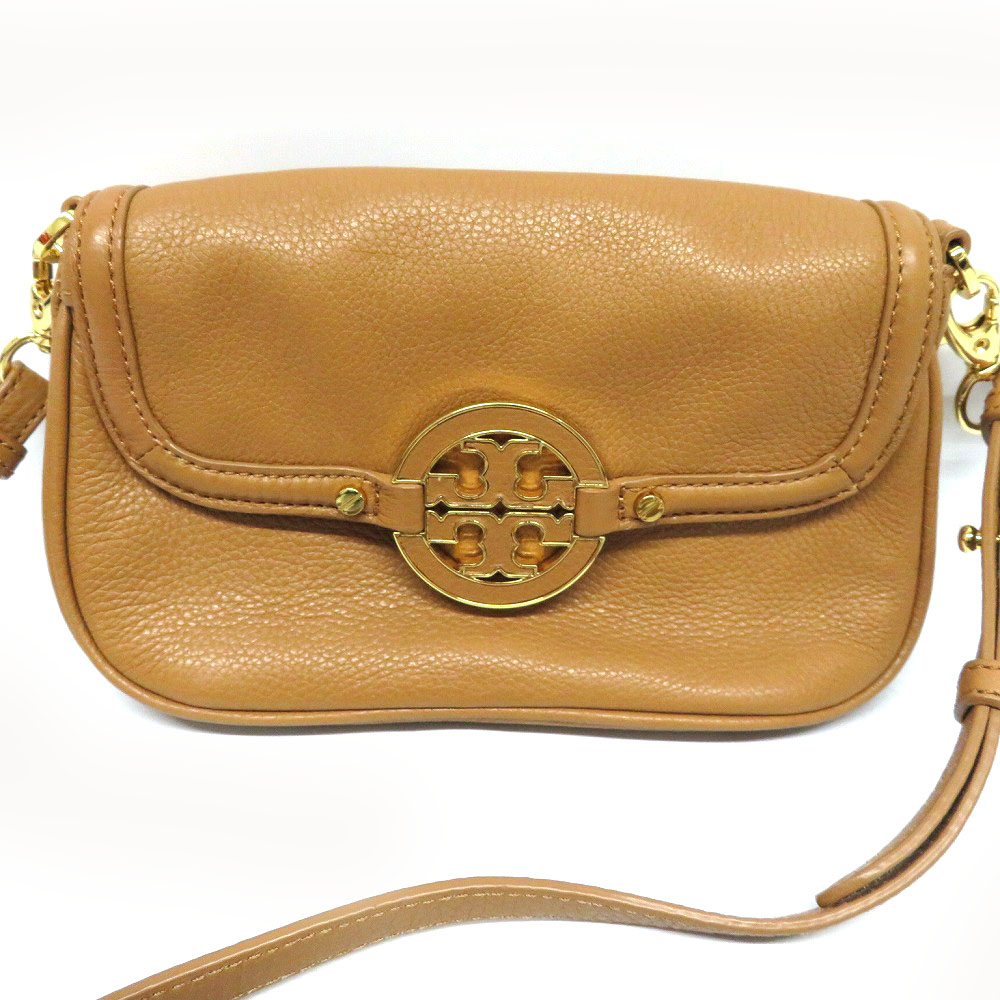 質屋かんてい局オンラインショップ / TORY BURCH【トリーバーチ】 HSP037-12-13 ショルダーバッグ レザー ブラウン系 ベージュ系  コンパクト 鞄 レディース 美品 【中古】 USED-8 質屋 かんてい局細畑店 h2200025