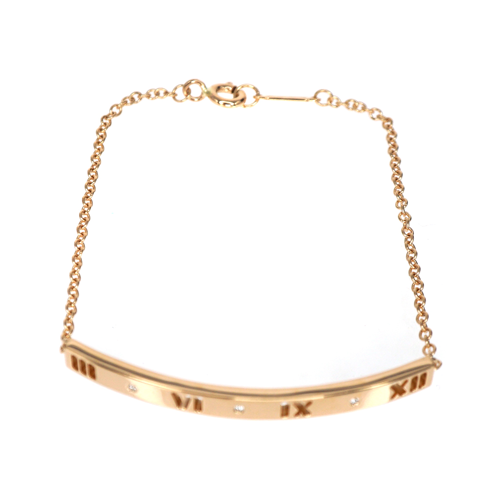 TIFFANY&Co.【ティファニー】アトラスピアスドブレス ブレスレット バングル 手首飾り K18PG 18金 ピンクゴールド pink gold ダイヤモンド ブランド ジュエリー アクセサリー レディース【中古】USED-9 質屋かんてい局春日井店 k22-7879