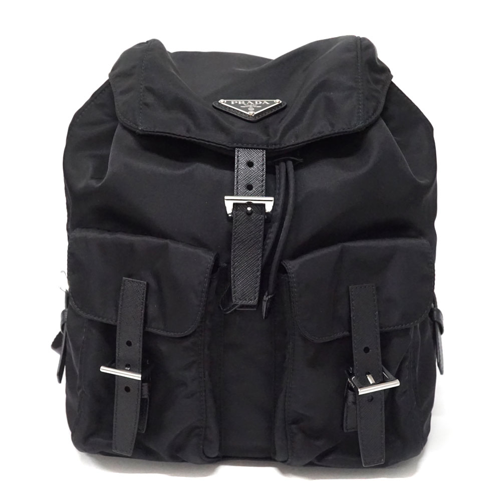 プラダ Prada 1BZ677 バックパック リュック ブラック【中古】