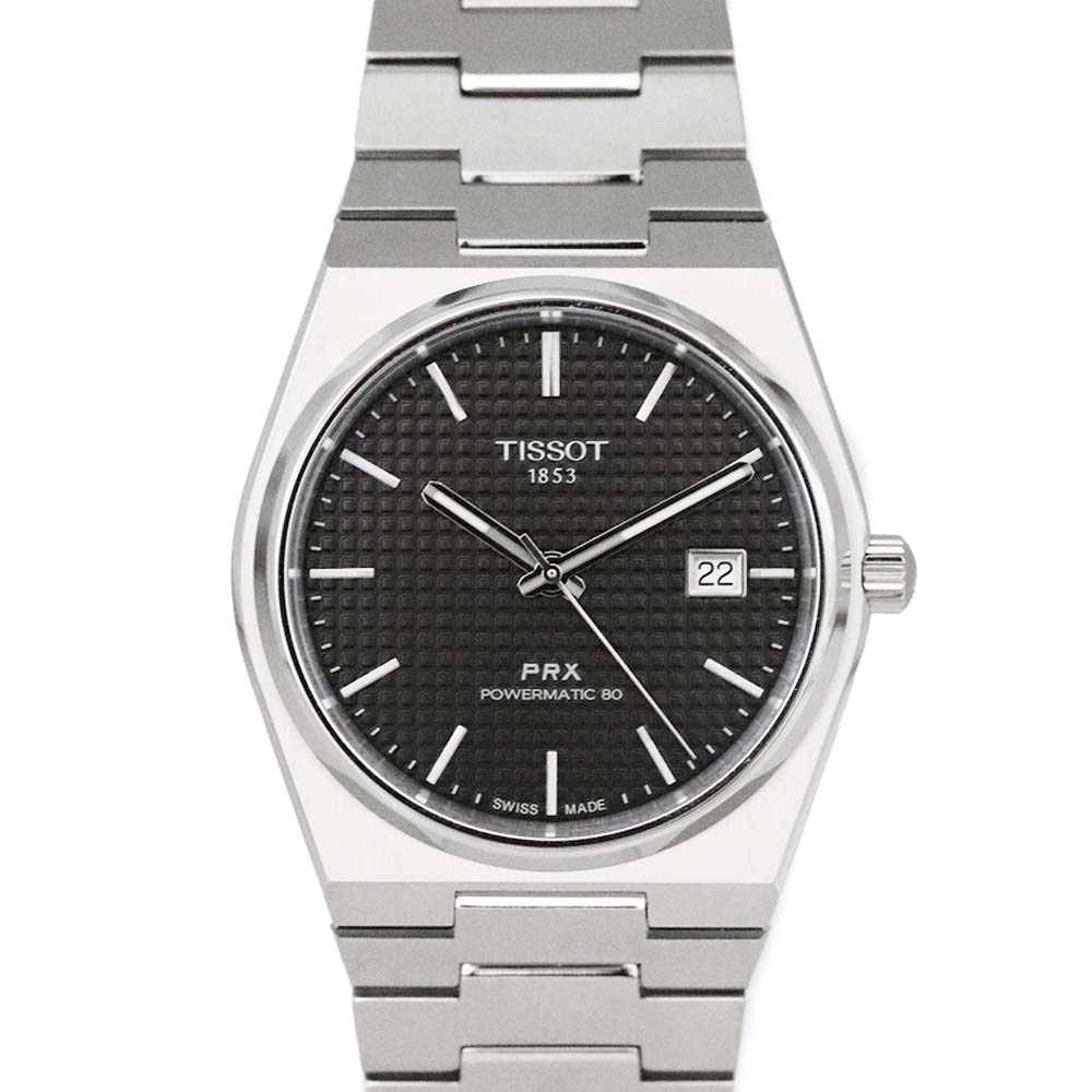 ティソ TISSOT T137.407.11.051.00 PRX パワーマティック80 ブラック メンズ【中古】