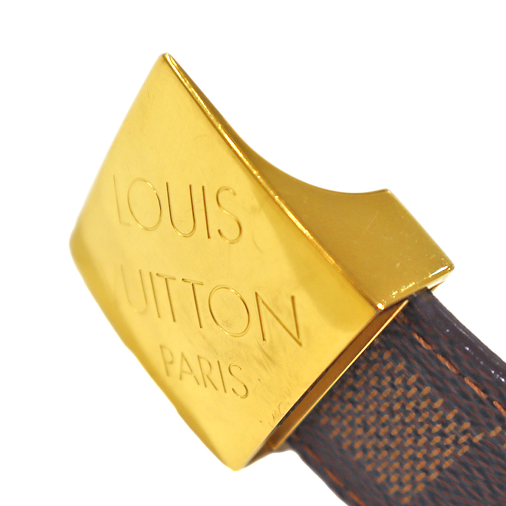 LOUIS VUITTON ルイヴィトン ダミエ エベヌ サンチュール キャレ ベルト ブラウン M6944V ゴールド金具 質屋かんてい局オンラインショップ / 春日井店 LOUIS VUITTON【ルイ