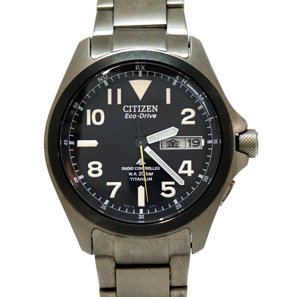 シチズン Citizen H100-S074304 プロマスター 電波ソーラー ブラック 腕時計【中古】
