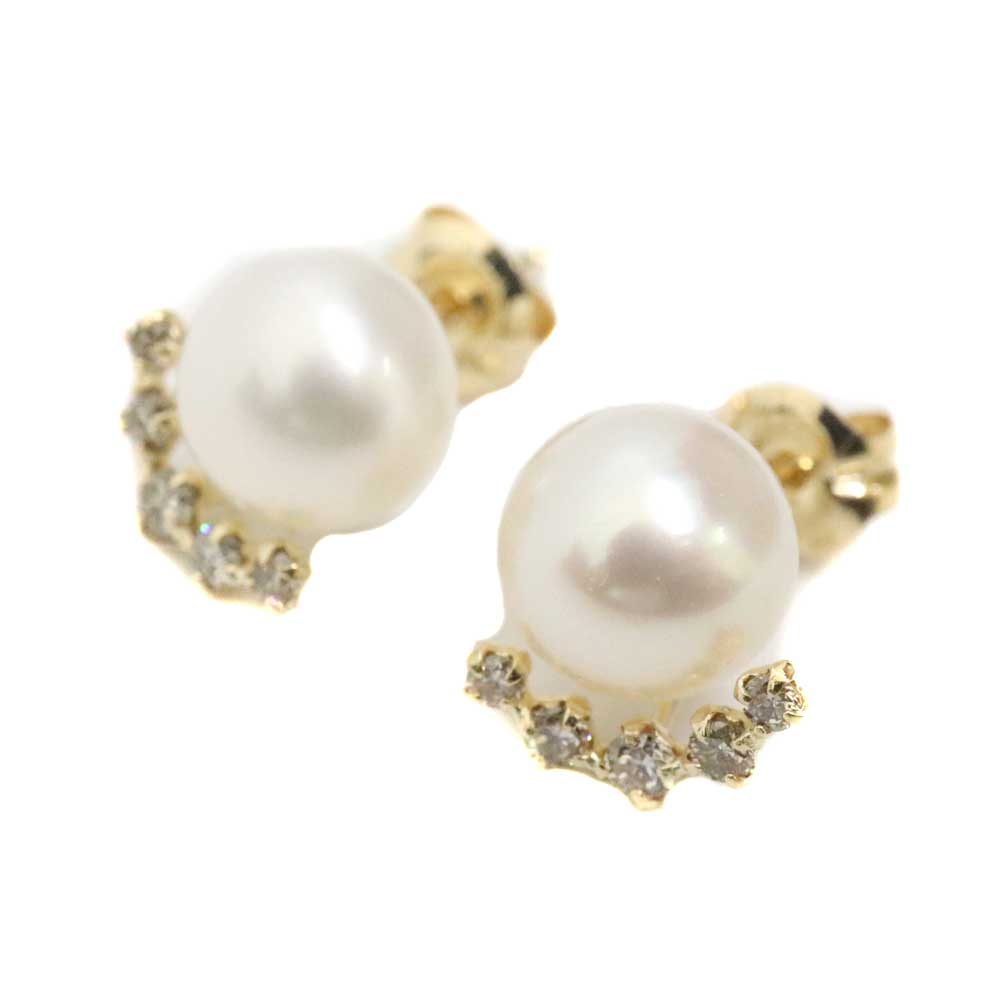 4°C K18 パール付きピアス 質屋かんてい局オンラインショップ / 小牧店 ヨンドシー 4℃ パール