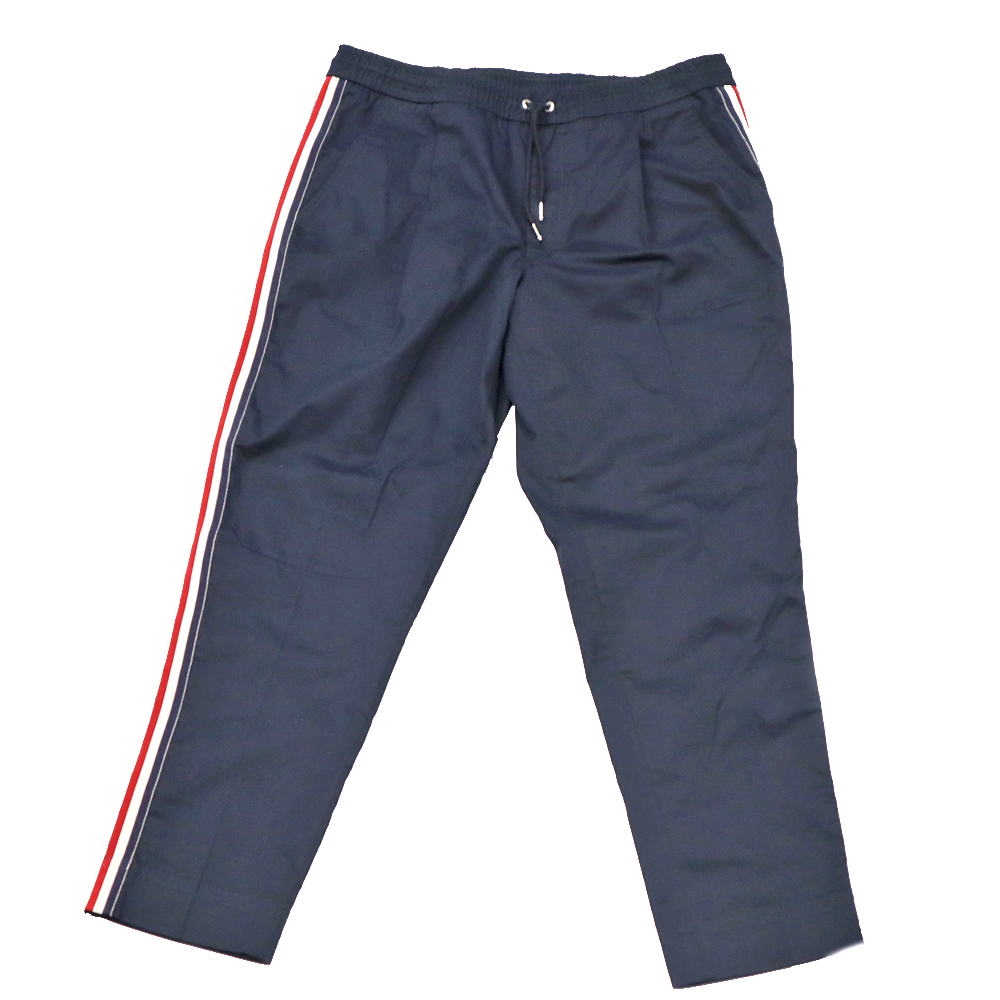 モンクレールサイドラインパンツボトムスネイビー50