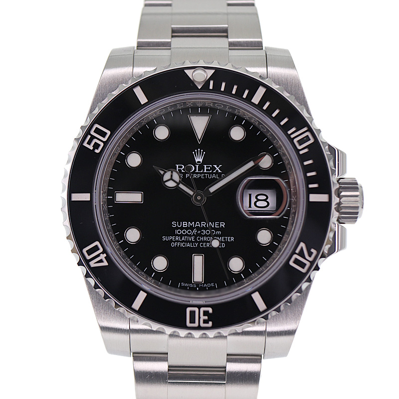 ロレックス Rolex 116610LN サブマリーナー ブラック メンズ 腕時計【中古】
