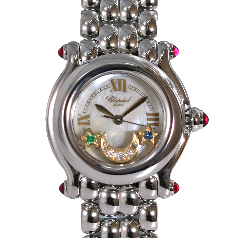 ショパール Chopard 27/8250-21 ハッピースポーツ ムーン&スター シェル 【中古】