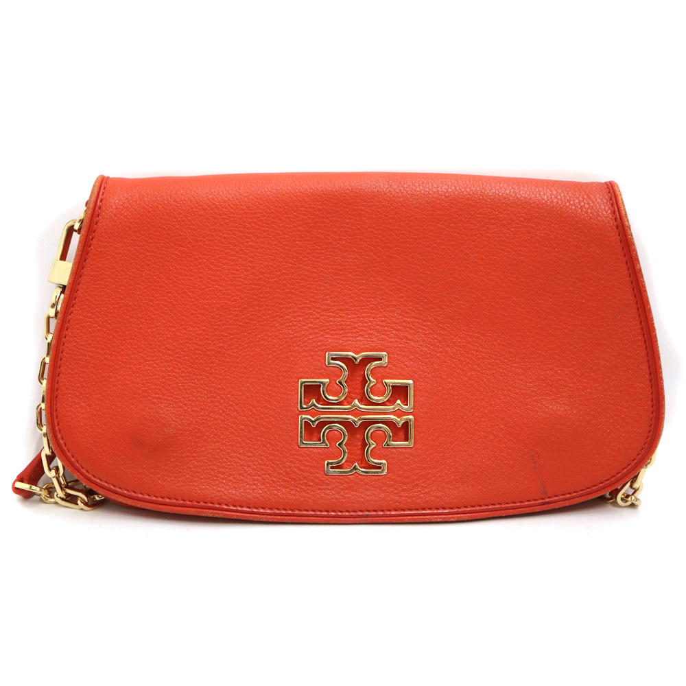 トリーバーチ Tory Burch マグネットショルダーバッグ オレンジ【中古】