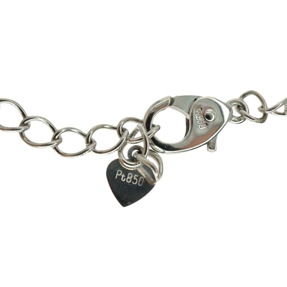 PT850 デザインネックレス・ダイヤモンド／40cm／YS0030 質屋かんてい