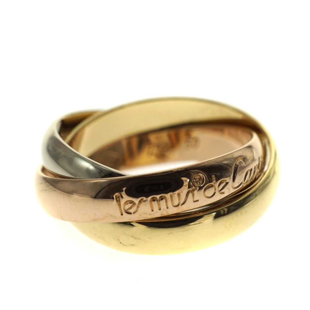 Cartier/カルティエ K18 トリニティリング スリーカラー クラシック 楽天市場】☆7/4 カルティエ トリニティ リング スリーカラーゴールド