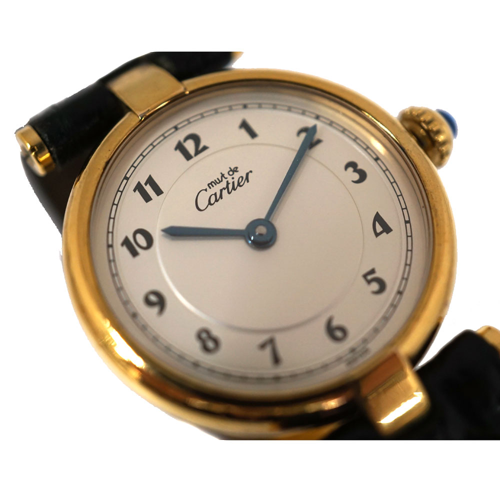 美品Cartier ヴェルメイユ　クォーツ　スイス アフターダイヤベゼル　925 Cartier（カルティエ） 【CARTIER】カルティエ ミニパンテール K18YG