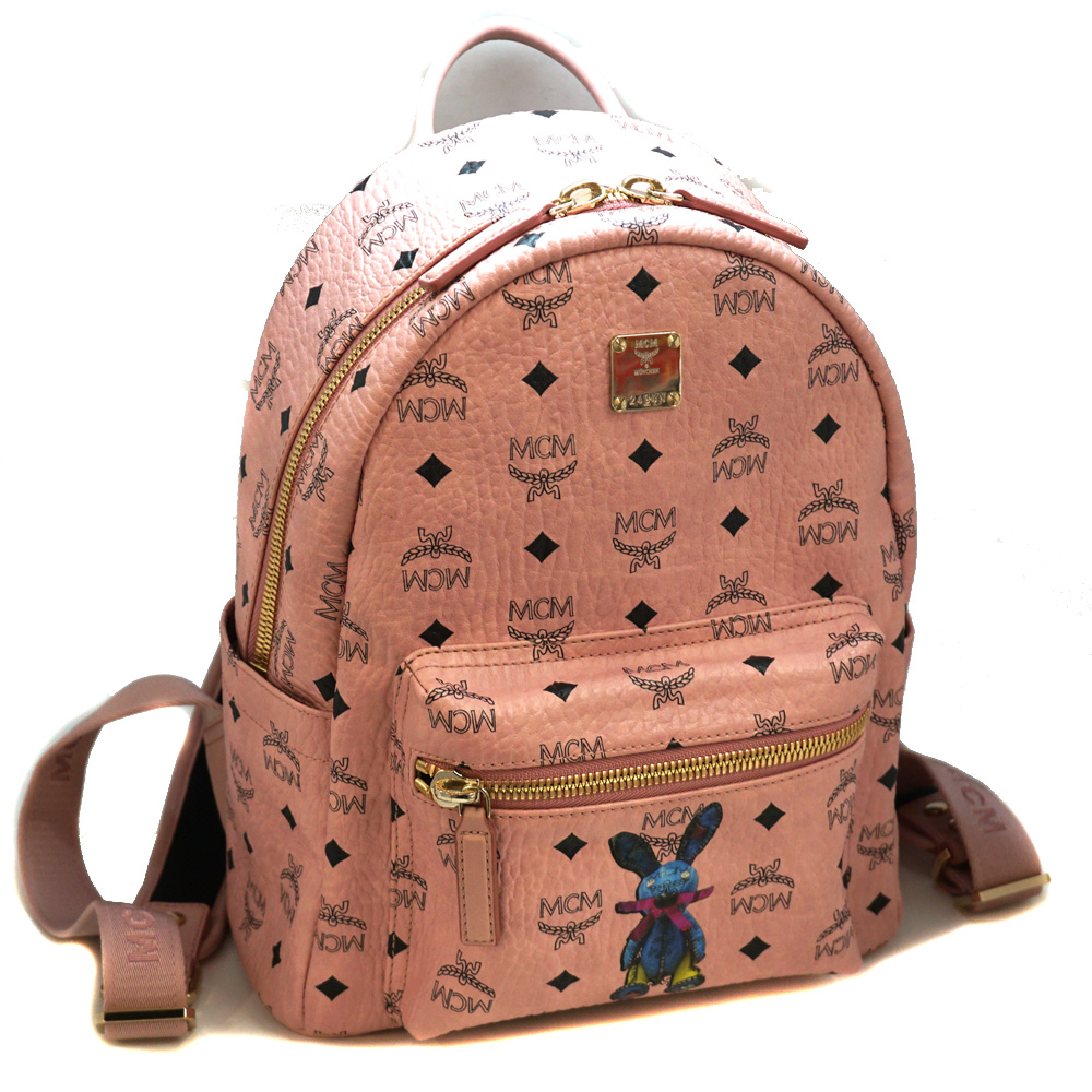 MCM リュック ピンク mini MCM スタッズミニバックパック ピンク