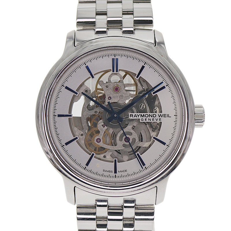 レイモンド・ウェイル Raymond Weil 2215-ST-65001 マエストロ シルバー メンズ 腕時計【中古】
