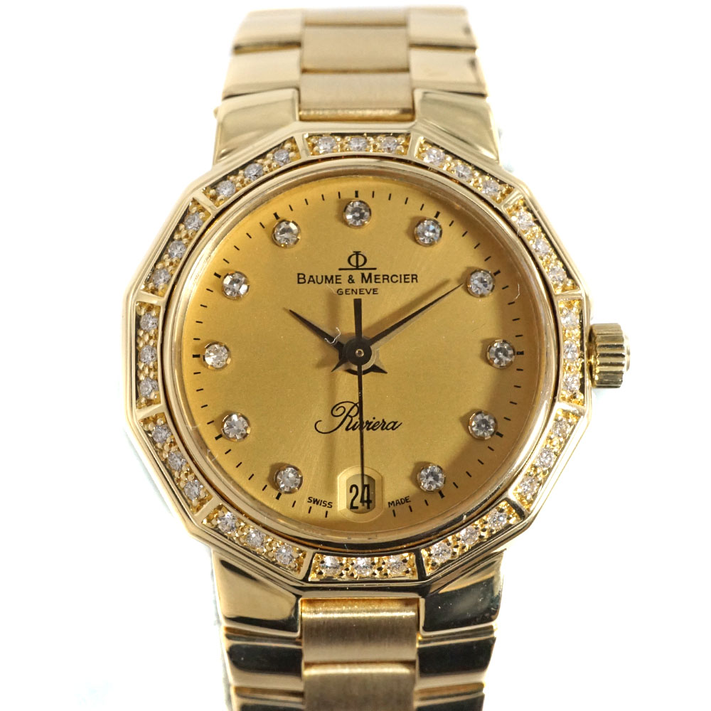 ボーム&メルシエ Baume&Mercier 83212.950 リビエラ 11Pダイヤ レディース 腕時計 【中古】