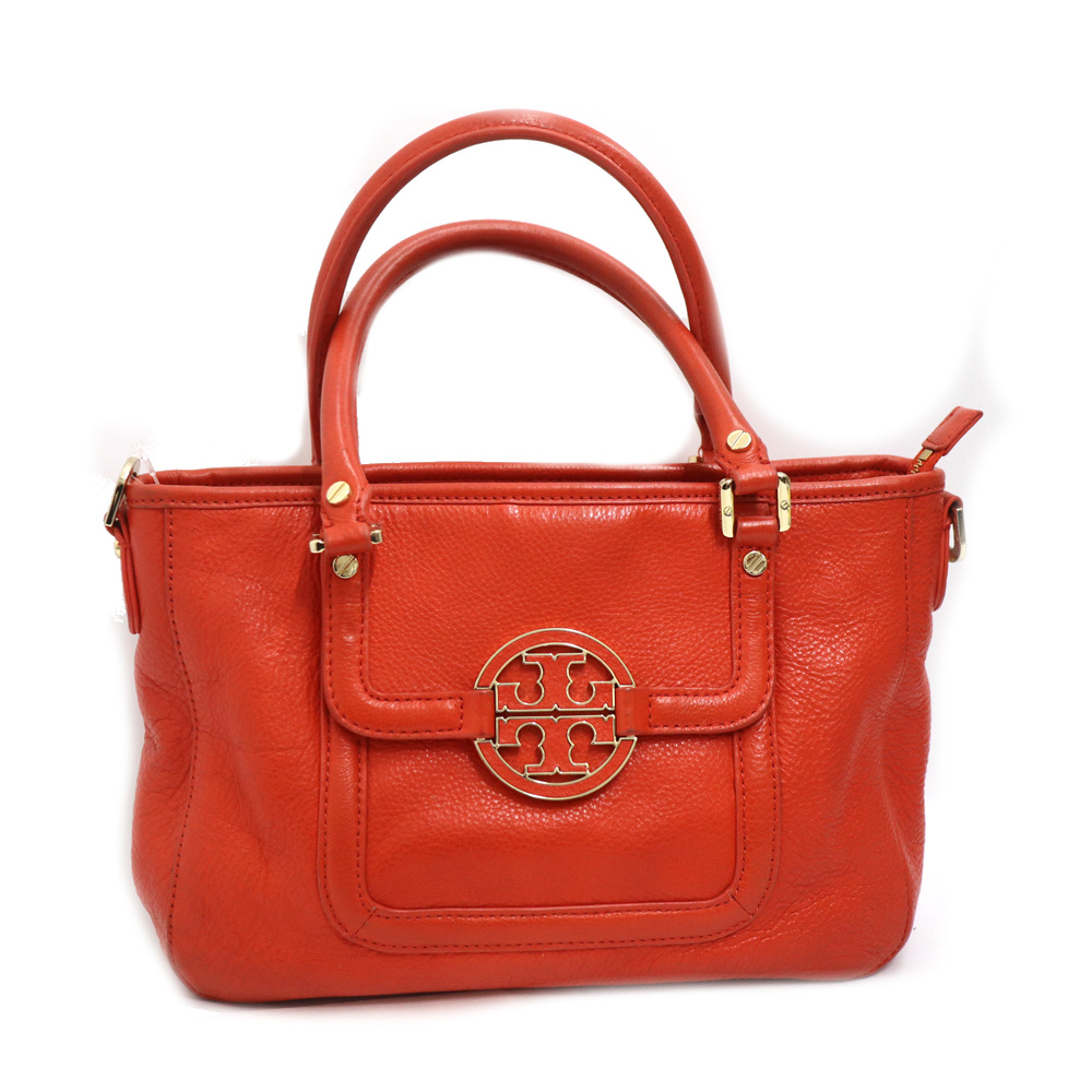 トリーバーチ Tory Burch 2WAYショルダーバッグ オレンジ レッド系【中古】