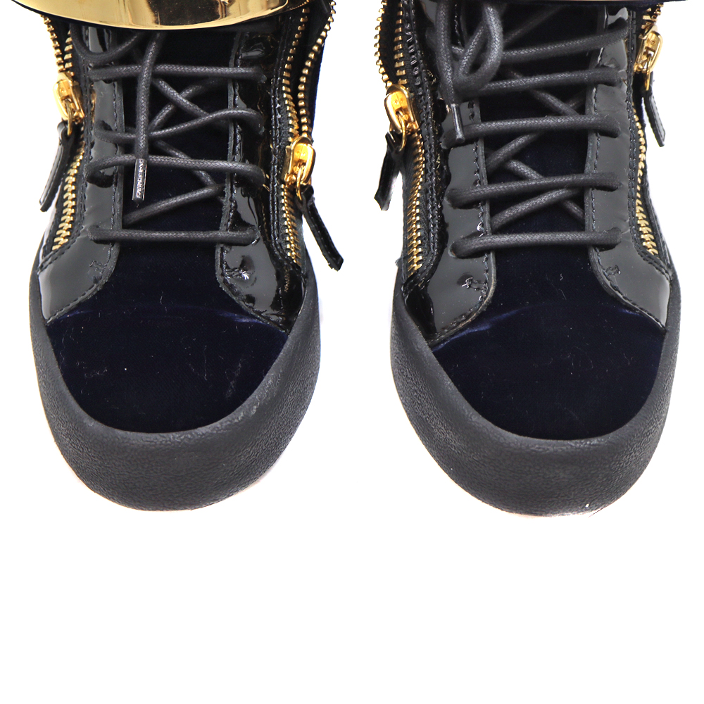 Giuseppe Zabotti サイズ5.5 新品、未使用 Giuseppe Zanotti Black Patent & Zebra Platform Shoes 40.5