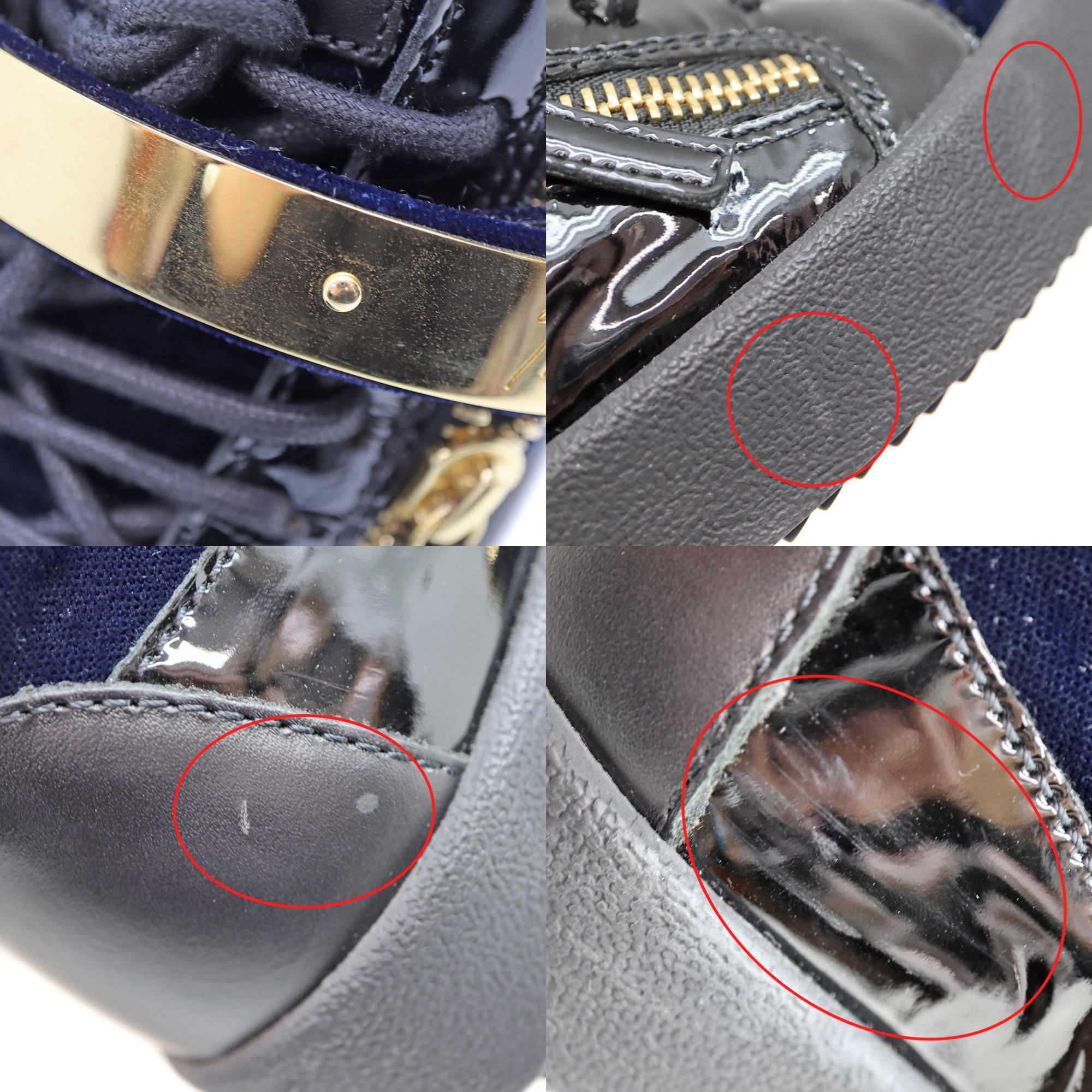 Giuseppe Zabotti サイズ5.5 新品、未使用 Giuseppe Zanotti Black Patent & Zebra Platform Shoes 40.5