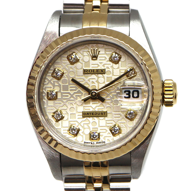 ROLEX デイトジャスト 69173G 10Pダイヤ【正規品】 ロレックスデイトジャスト 10Pダイヤ レディース 腕時計 69173G