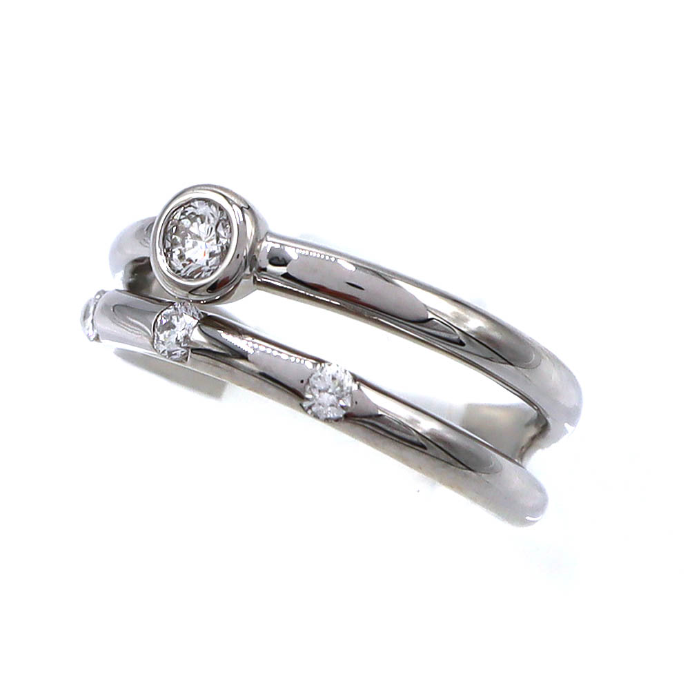 プラチナ900 Pt900 D0.20ct リング プラチナ ダイヤモンド 指輪 レディース【中古】