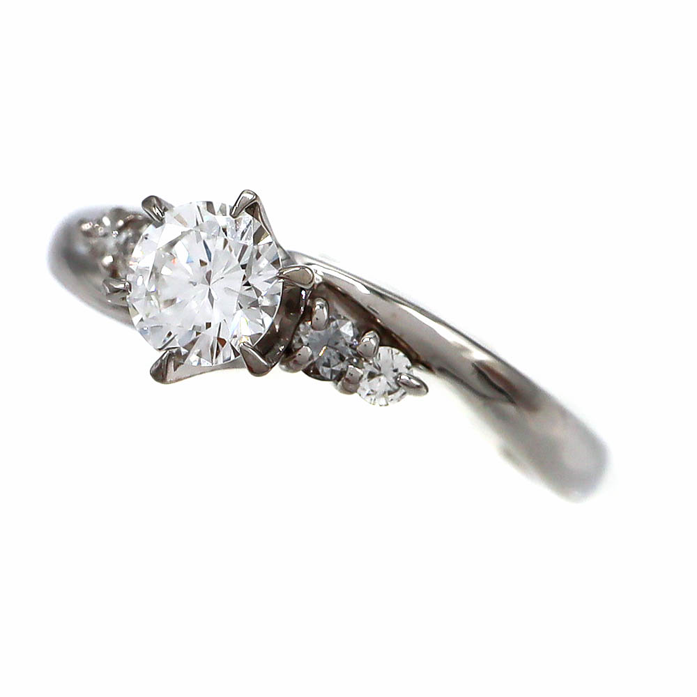 プラチナ900 Pt900 D0.40/0.11ct リング プラチナ ダイヤモンド 指輪 レディース【中古】