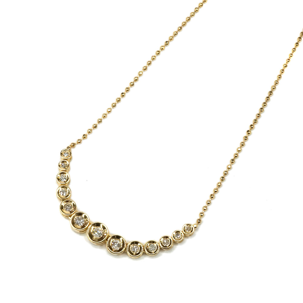 18金 K18YG イエローゴールド ネックレス  ダイヤモンド0.50ct【中古】