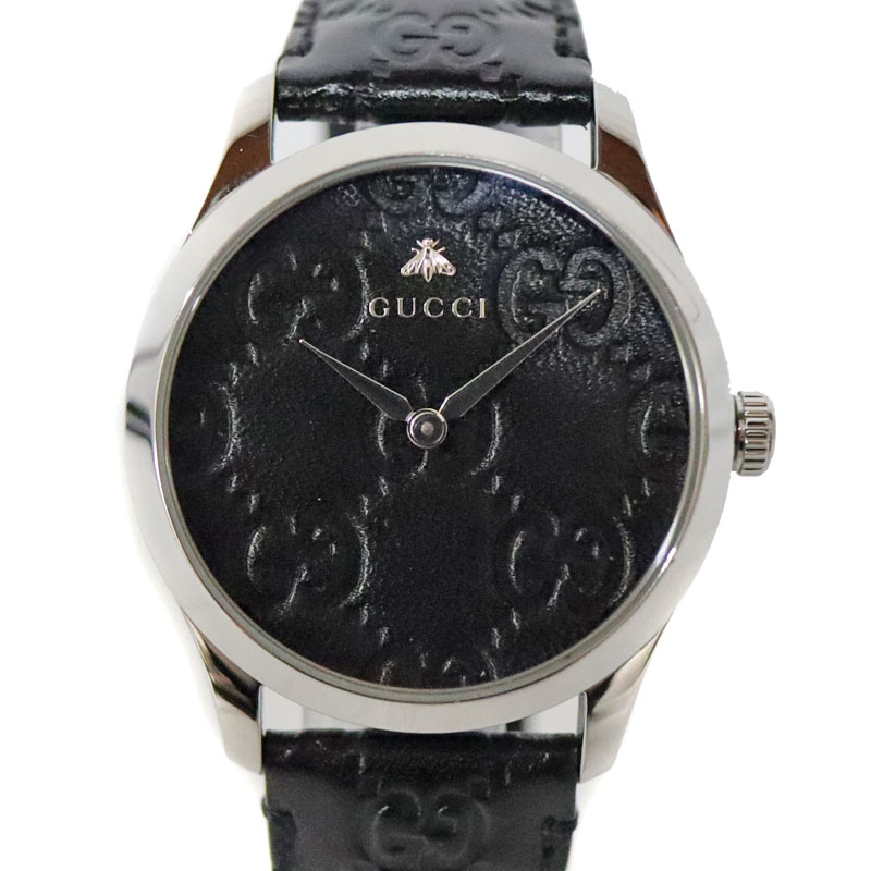 グッチ Gucci 126.4 Gタイムレス 腕時計 ブラック クォーツ メンズ【中古】