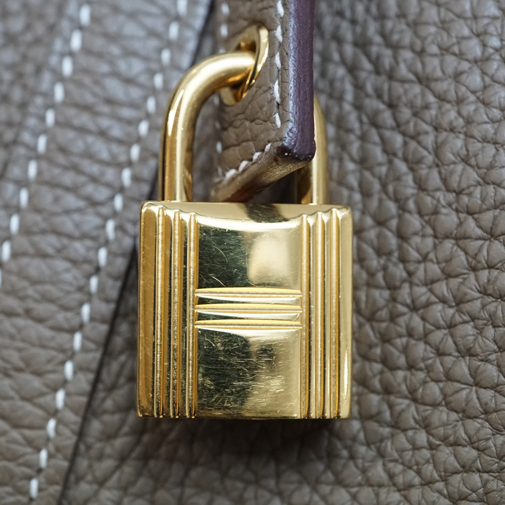 早い者勝ち♥️ HERMES エルメス ピコタンロック MM エトゥープ C刻印 エトゥープ HERMES Picotin Lock(エルメス ピコタンロック