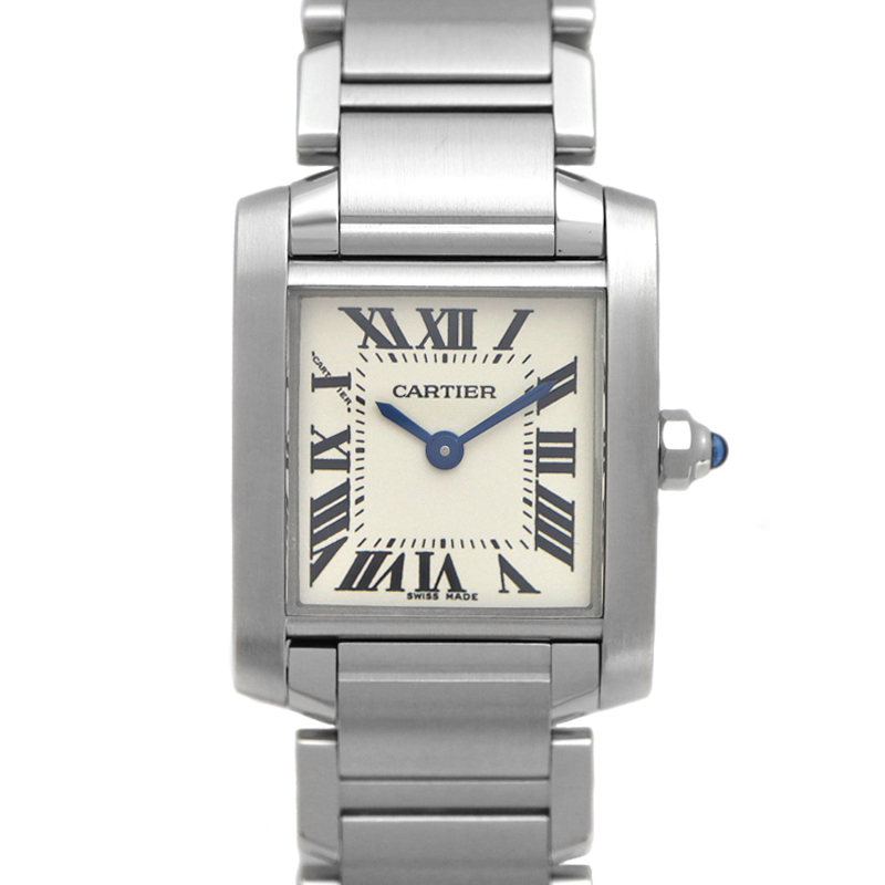 カルティエ Cartier W51008Q3 タンクフランセーズSM アイボリー文字盤 クォーツ【中古】