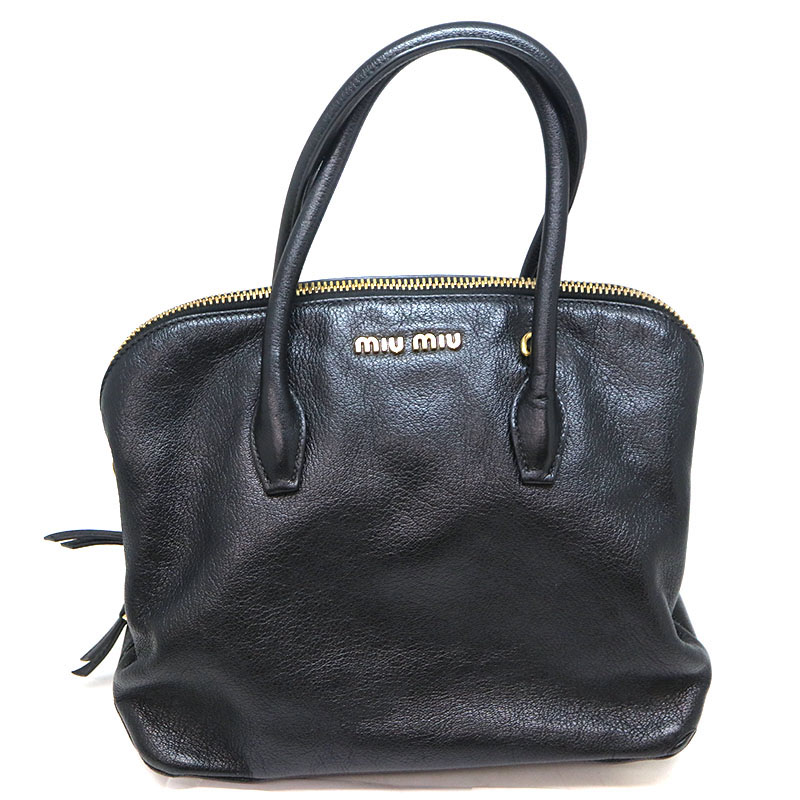 MIU MIU 鞄 Cornflower Blue/brandy Canvas And Leather Backpack | Miu Miu