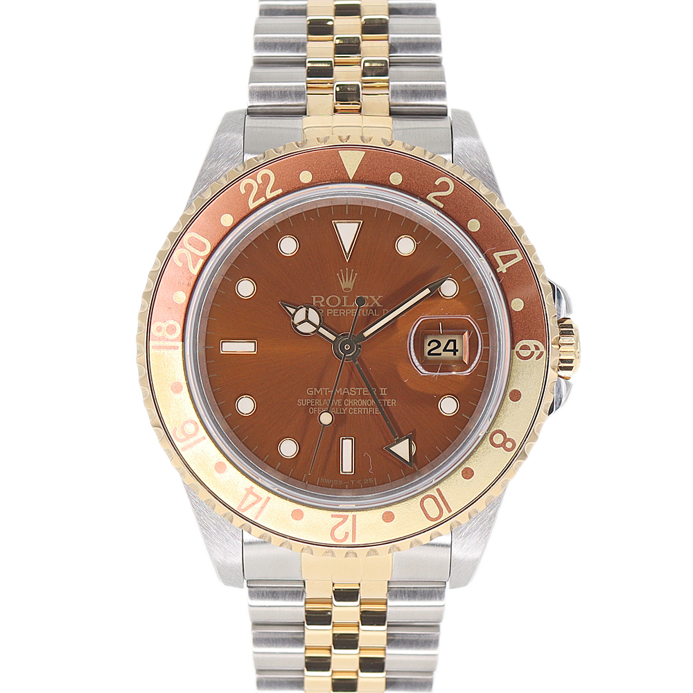 ロレックス Rolex 16713 GMTマスター2 ブラウン ルートビア メンズ 腕時計【中古】